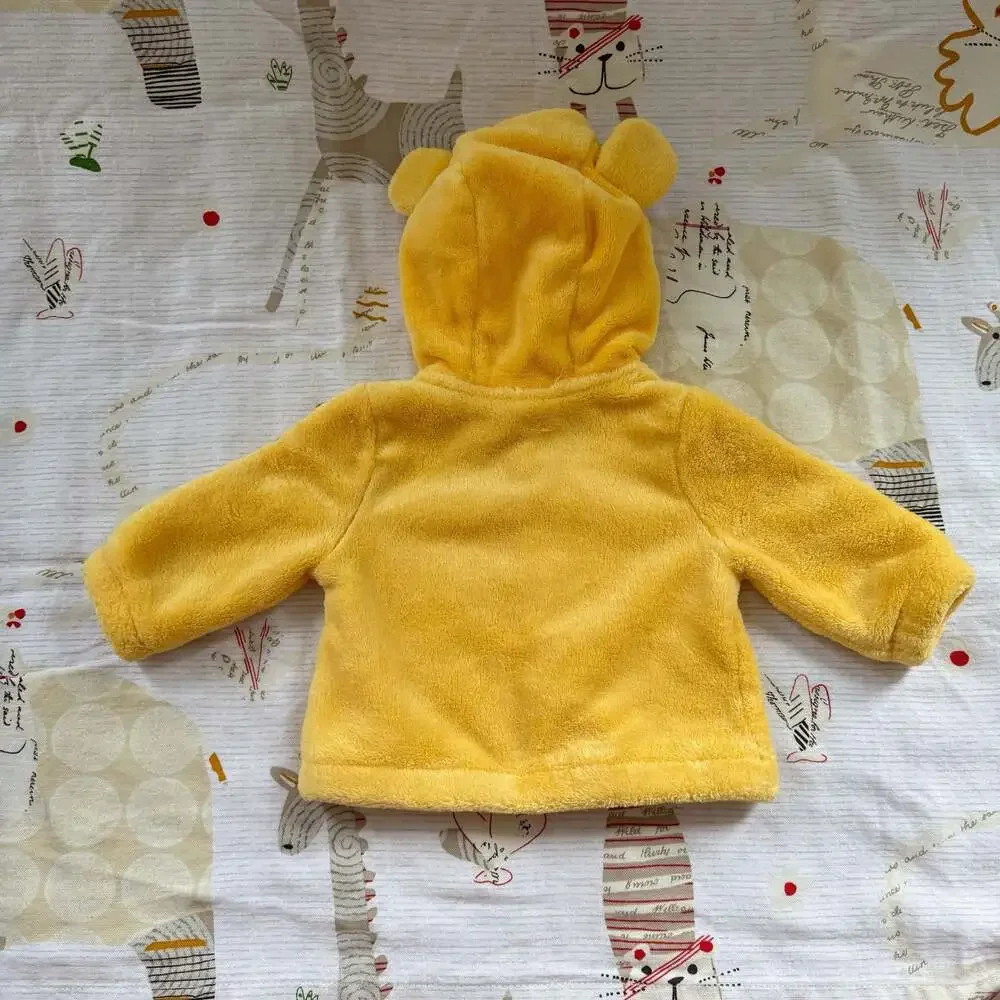 Gymboree Baby Yellow Hooded Fleece Jacket with Ear Details